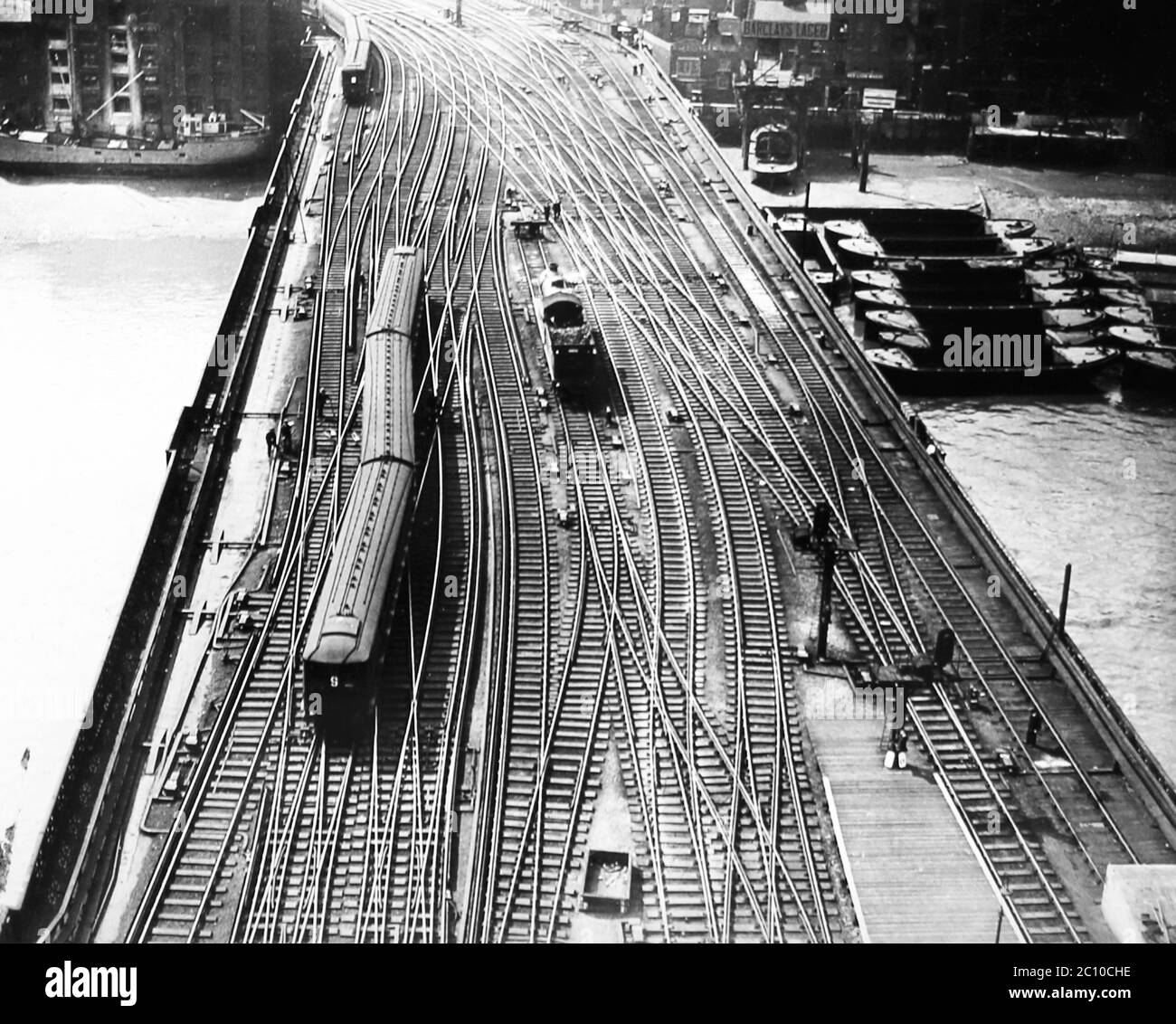 Cannon Street Railway Bridge, Anfang des 20. Jahrhunderts Stockfoto