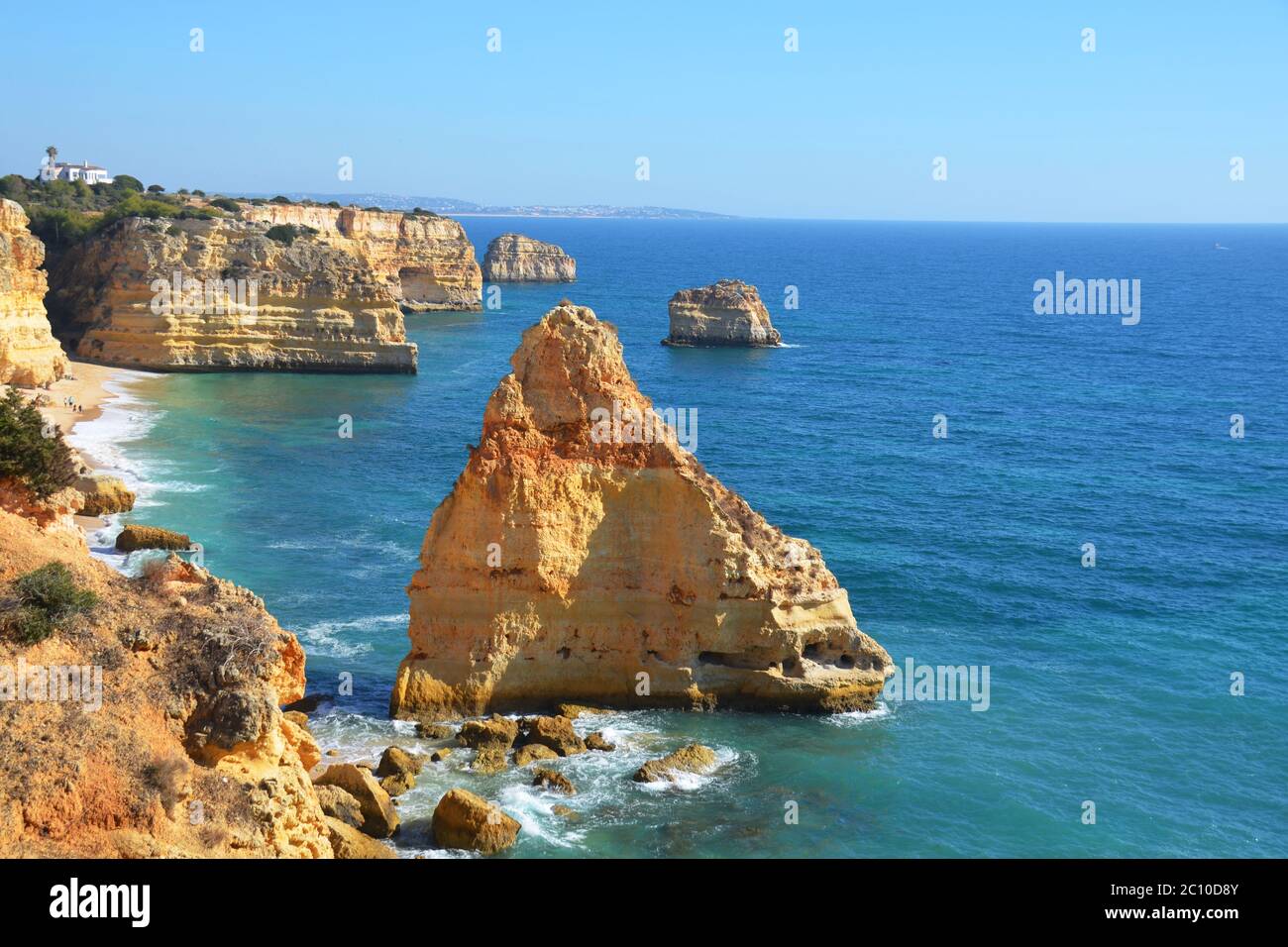 Route der sieben Hängetäler, Benagil, Algarve, Portugal Stockfoto