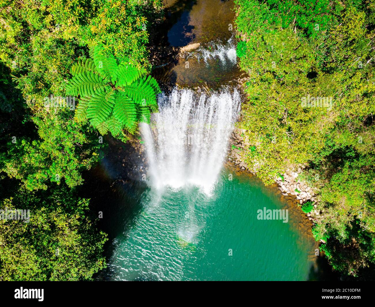 Luftbild von Millaa Millaa Falls, Queensland, Australien Stockfoto