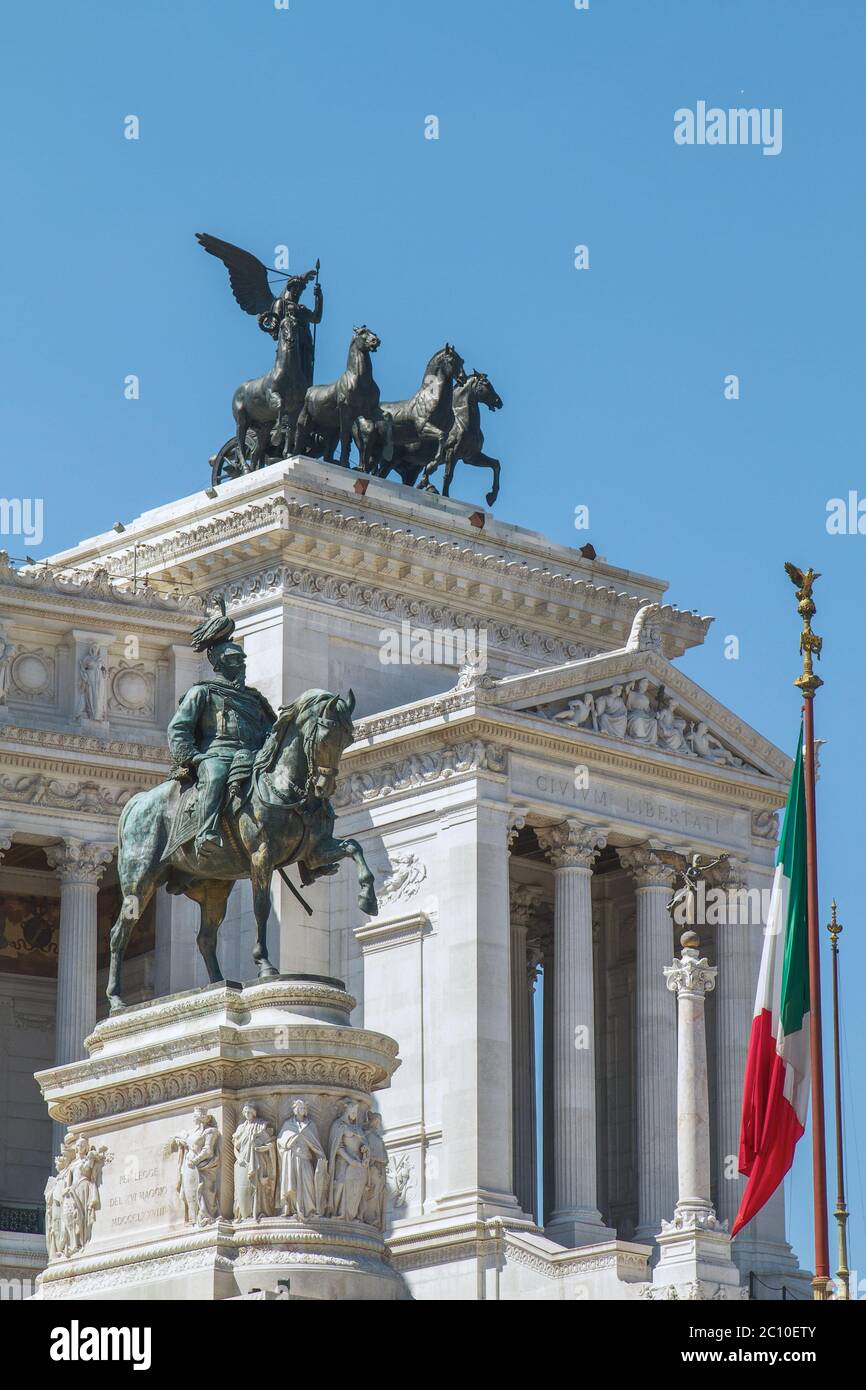 Victor Emmanuel Denkmal II in Rom Italien Stockfoto