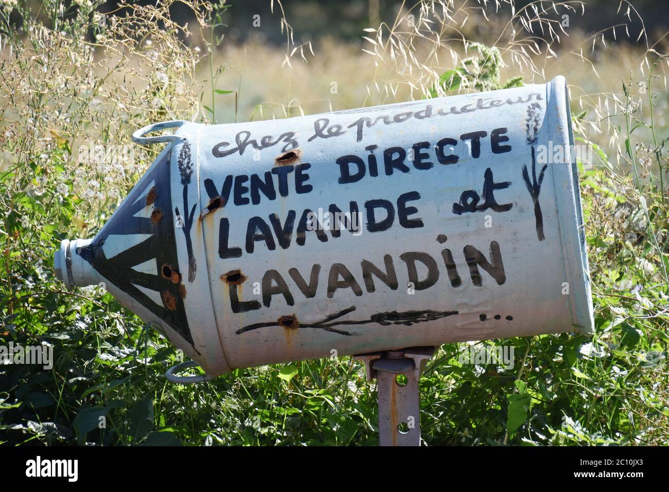 Lavendel zu verkaufen, Drôme Provençale, Frankreich Stockfoto