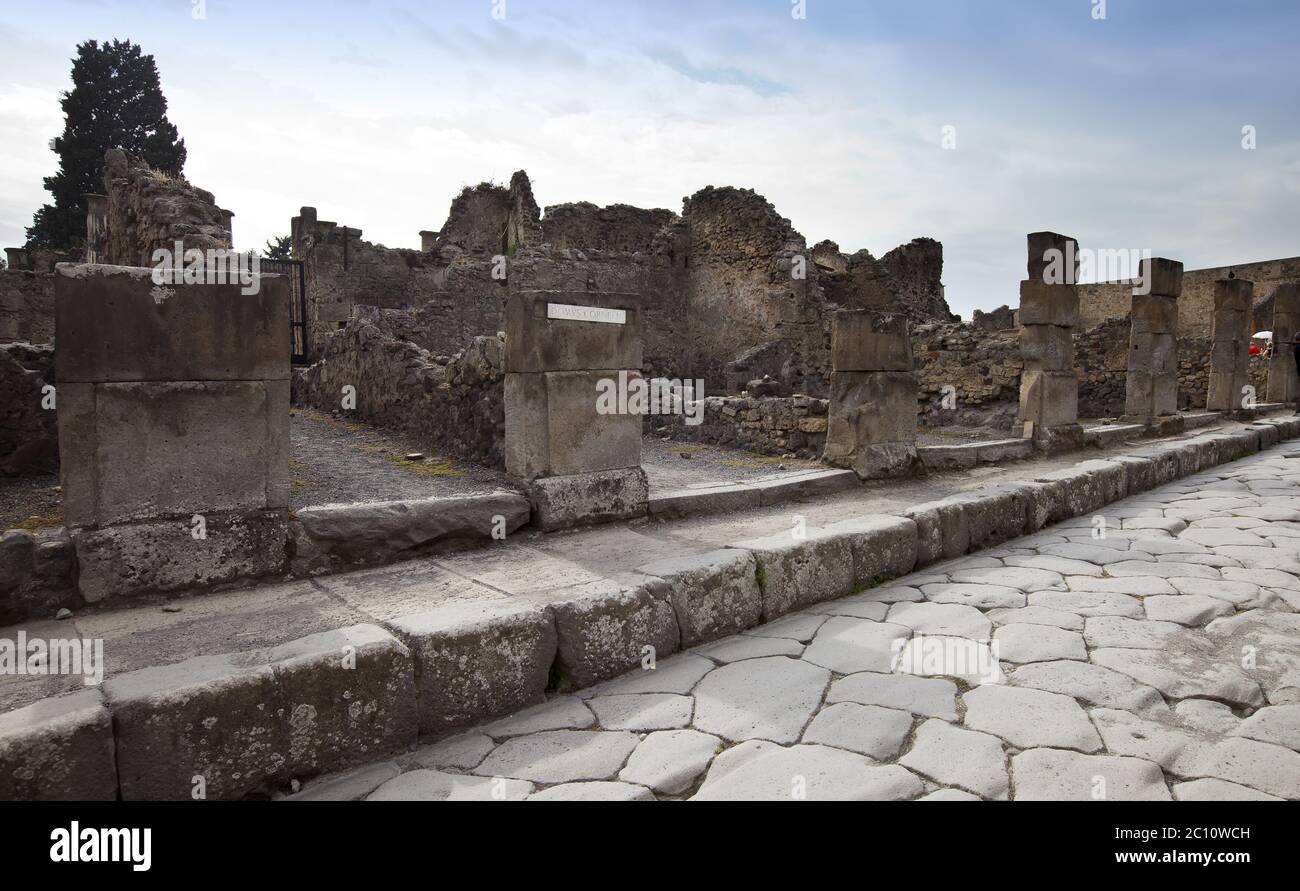 Italien. Ruinen von Pompeji. Stockfoto