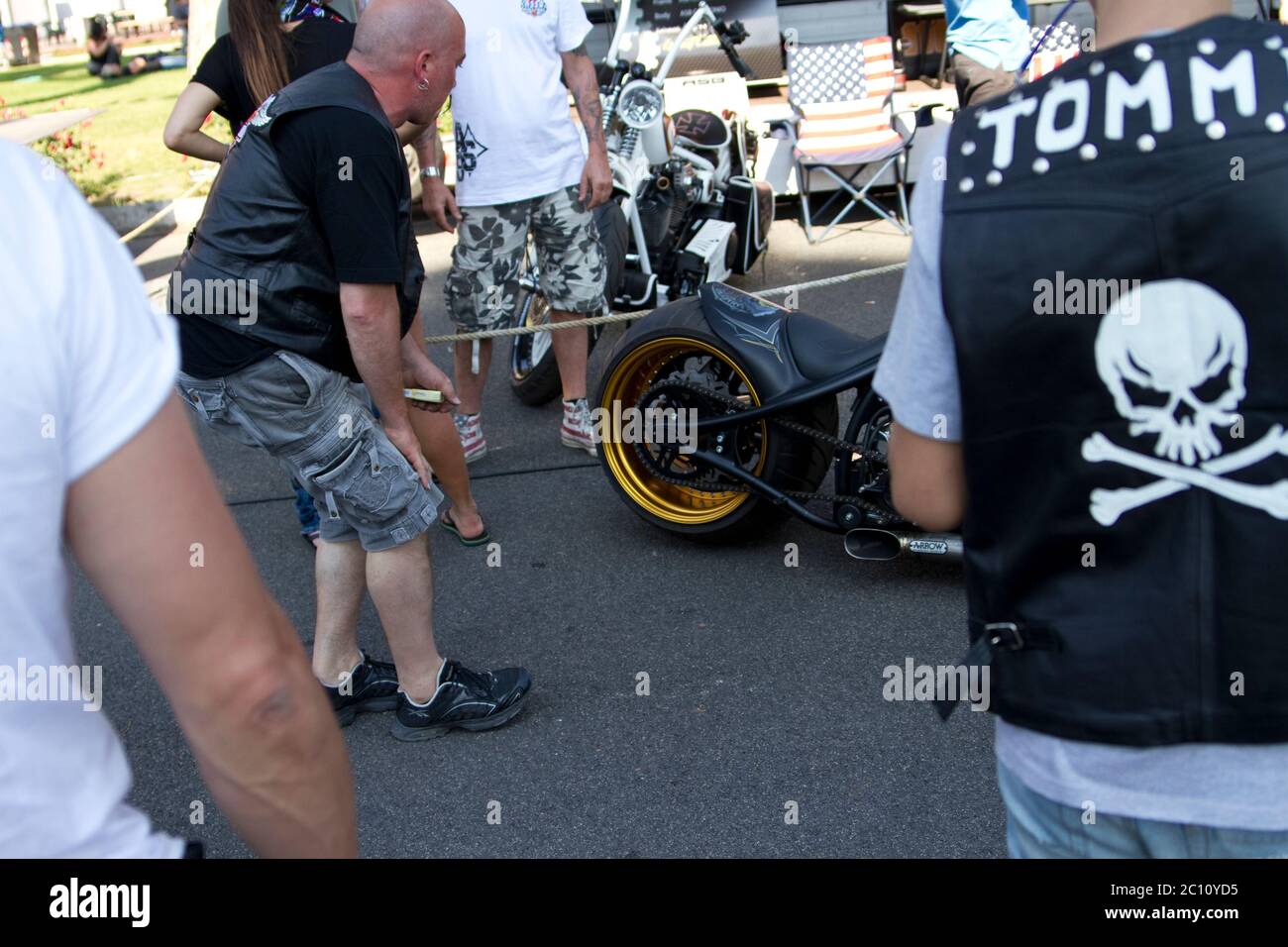 Feier zum 110. Jubiläum der Harley Davidson, Rom, Italien, 15. Juni 2013 Stockfoto