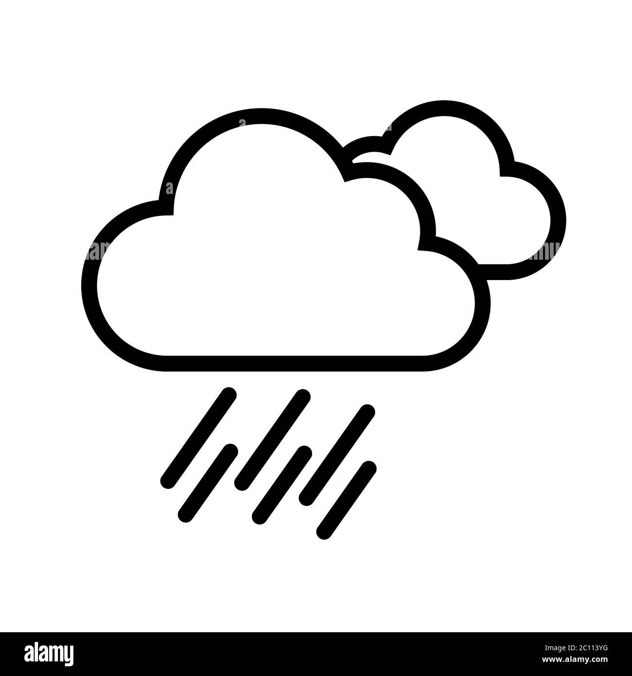 Symbole für wolkiges, regnerisches und kaltes Wetter Stock Vektor
