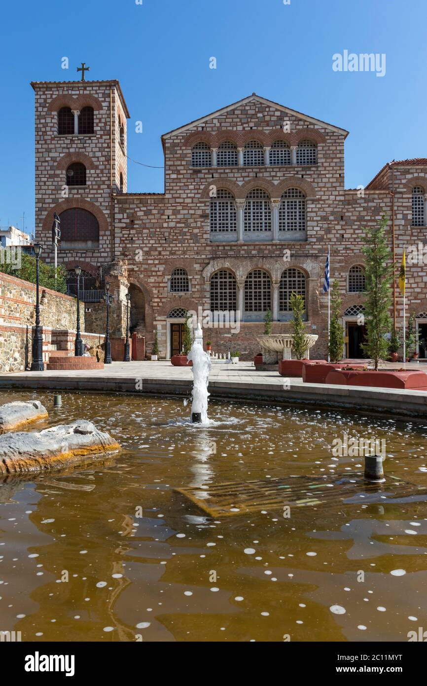 THESSALONIKI, GRIECHENLAND - 22. SEPTEMBER 2019: Byzantinische Kirche des Heiligen Demetrios in Thessaloniki, Zentralmakedonien, Griechenland Stockfoto