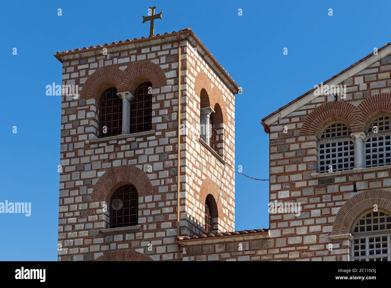 THESSALONIKI, GRIECHENLAND - 22. SEPTEMBER 2019: Byzantinische Kirche des Heiligen Demetrios in Thessaloniki, Zentralmakedonien, Griechenland Stockfoto