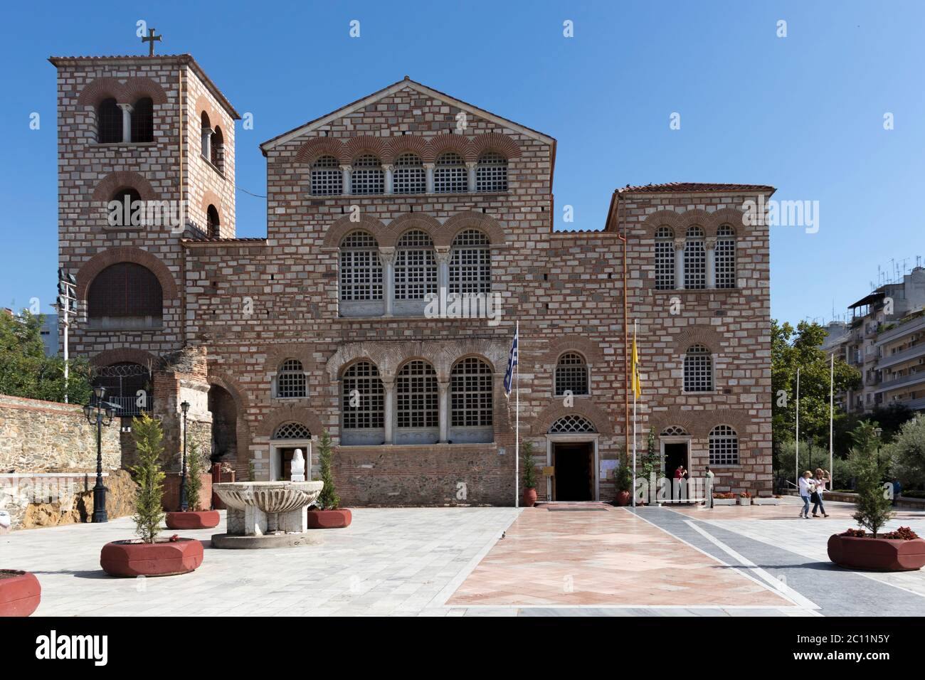 THESSALONIKI, GRIECHENLAND - 22. SEPTEMBER 2019: Byzantinische Kirche des Heiligen Demetrios in Thessaloniki, Zentralmakedonien, Griechenland Stockfoto