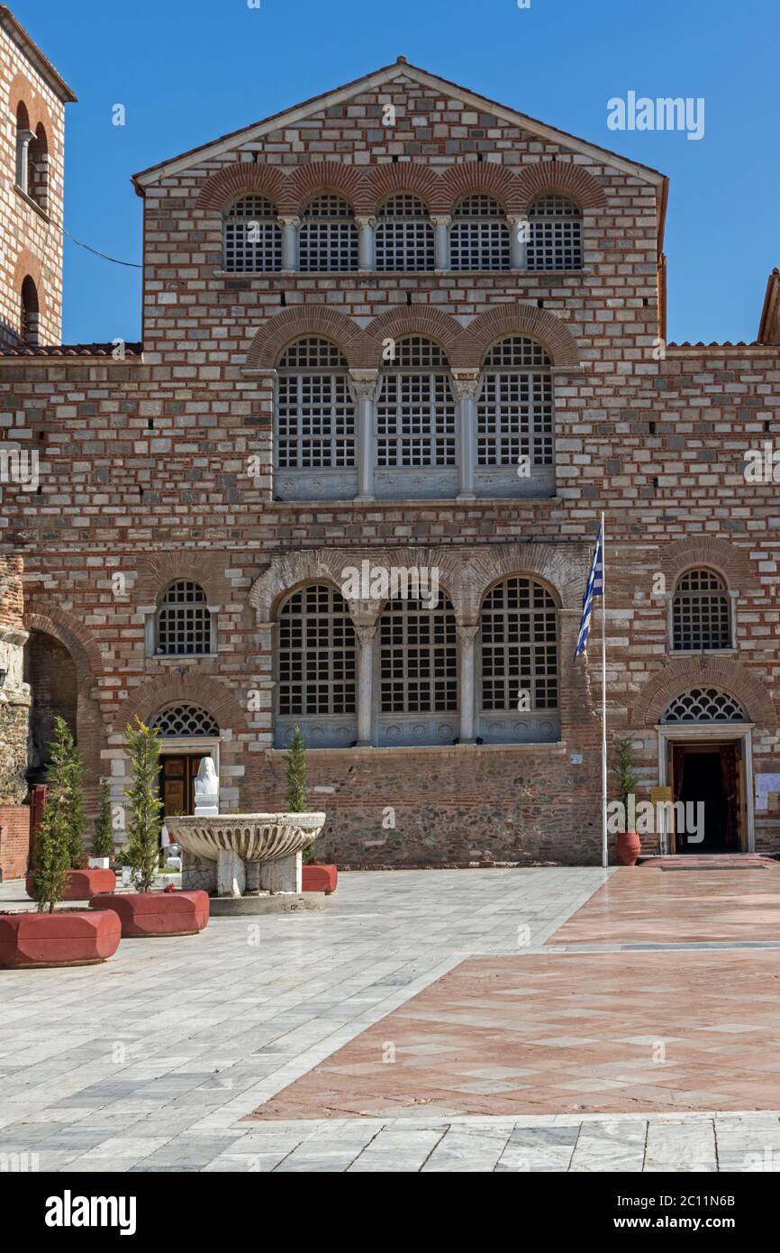 THESSALONIKI, GRIECHENLAND - 22. SEPTEMBER 2019: Byzantinische Kirche des Heiligen Demetrios in Thessaloniki, Zentralmakedonien, Griechenland Stockfoto