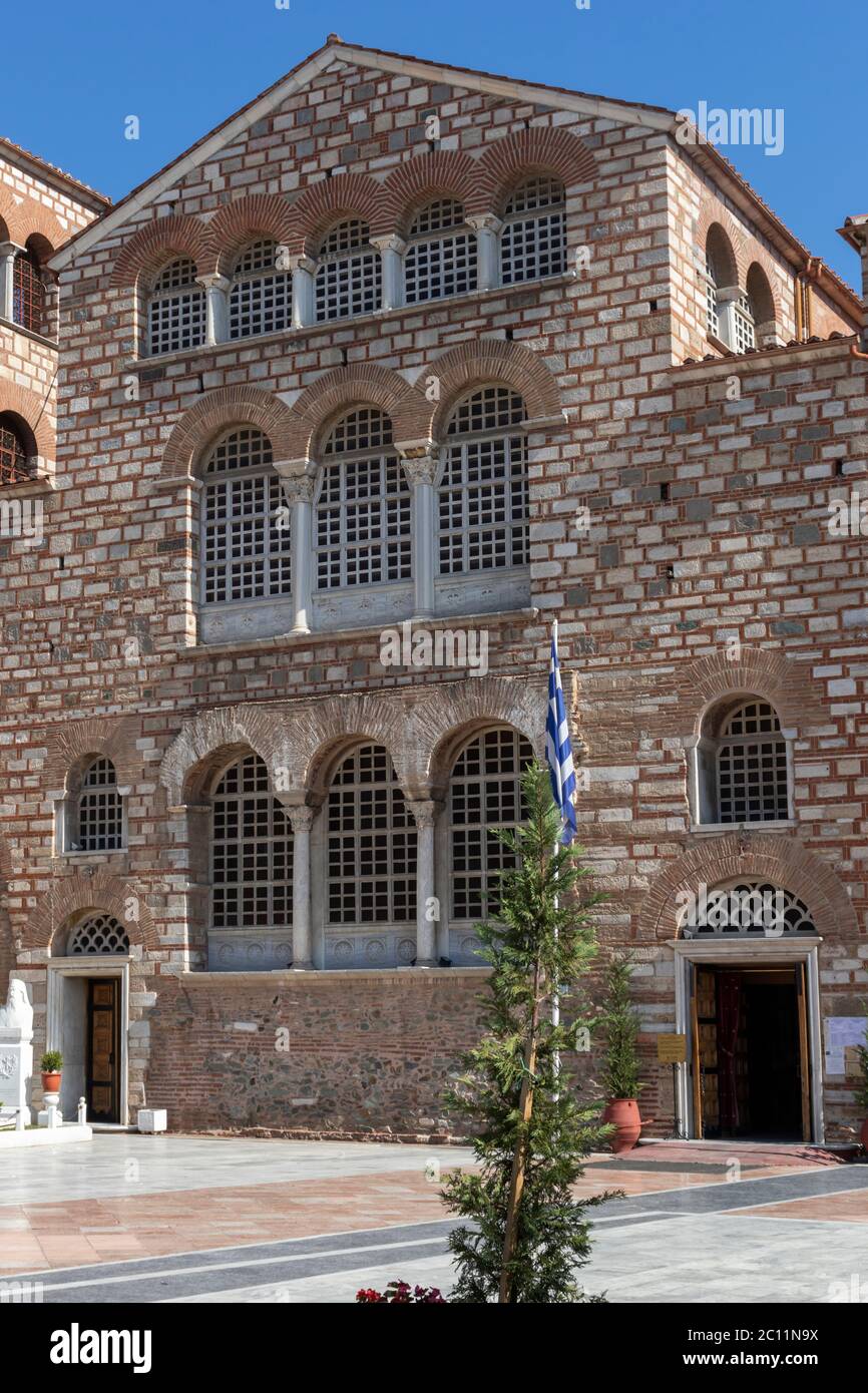 THESSALONIKI, GRIECHENLAND - 22. SEPTEMBER 2019: Byzantinische Kirche des Heiligen Demetrios in Thessaloniki, Zentralmakedonien, Griechenland Stockfoto