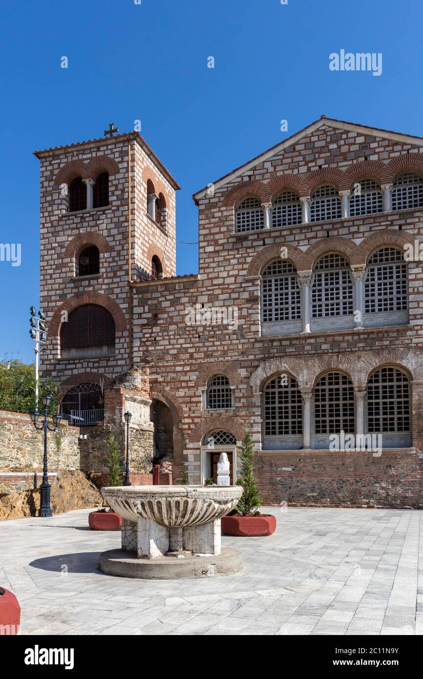 THESSALONIKI, GRIECHENLAND - 22. SEPTEMBER 2019: Byzantinische Kirche des Heiligen Demetrios in Thessaloniki, Zentralmakedonien, Griechenland Stockfoto
