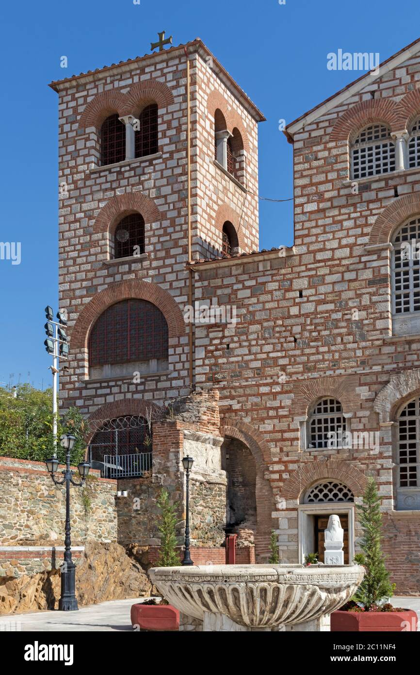THESSALONIKI, GRIECHENLAND - 22. SEPTEMBER 2019: Byzantinische Kirche des Heiligen Demetrios in Thessaloniki, Zentralmakedonien, Griechenland Stockfoto