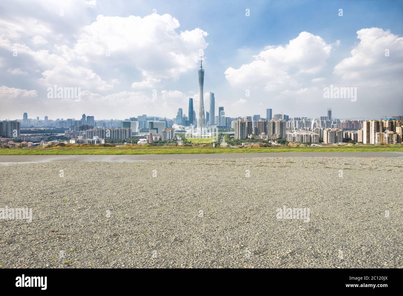 Guangzhou Landmark Tower aus leeren Raum Stockfoto