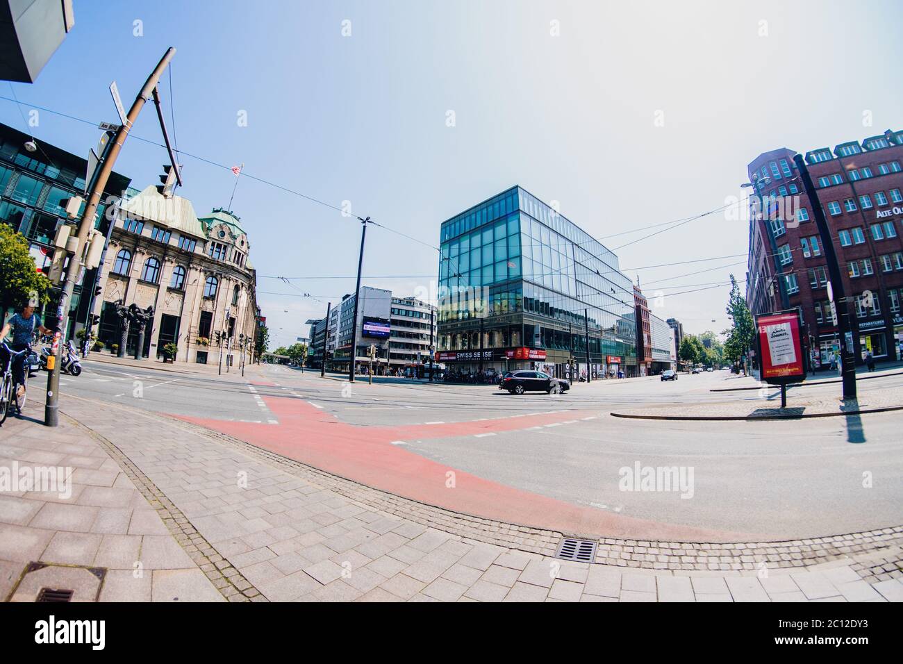 Eine Straße in Bremen, Deutschland Stockfoto