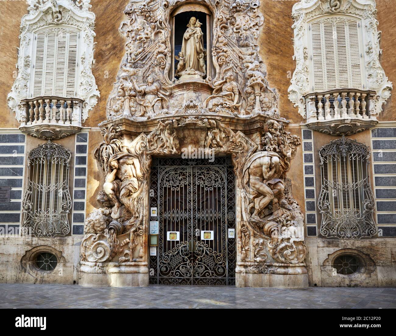 Nationalmuseum für Keramik Eingang, Valencia, Spanien. Stockfoto