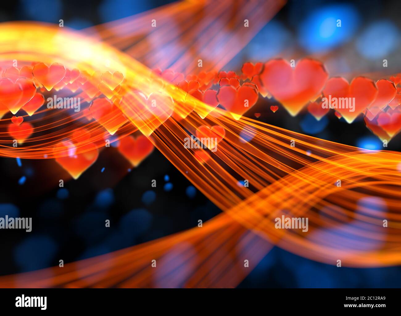 Roten Edelstein Herzen isoliert auf dunklem Hintergrund. Geometrische zerknitterten dreieckigen low-Poly Style Grafik 3d Render-Illustration. Raster-p Stockfoto