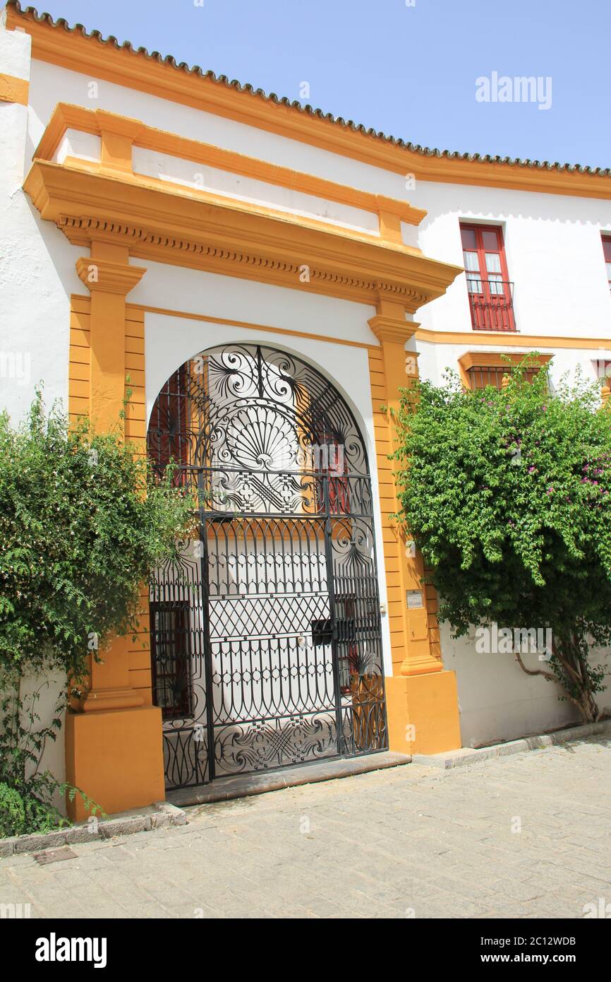 Plaza de Toros De La Real Maestranza de Caballería de Sevilla, Spanien Stockfoto