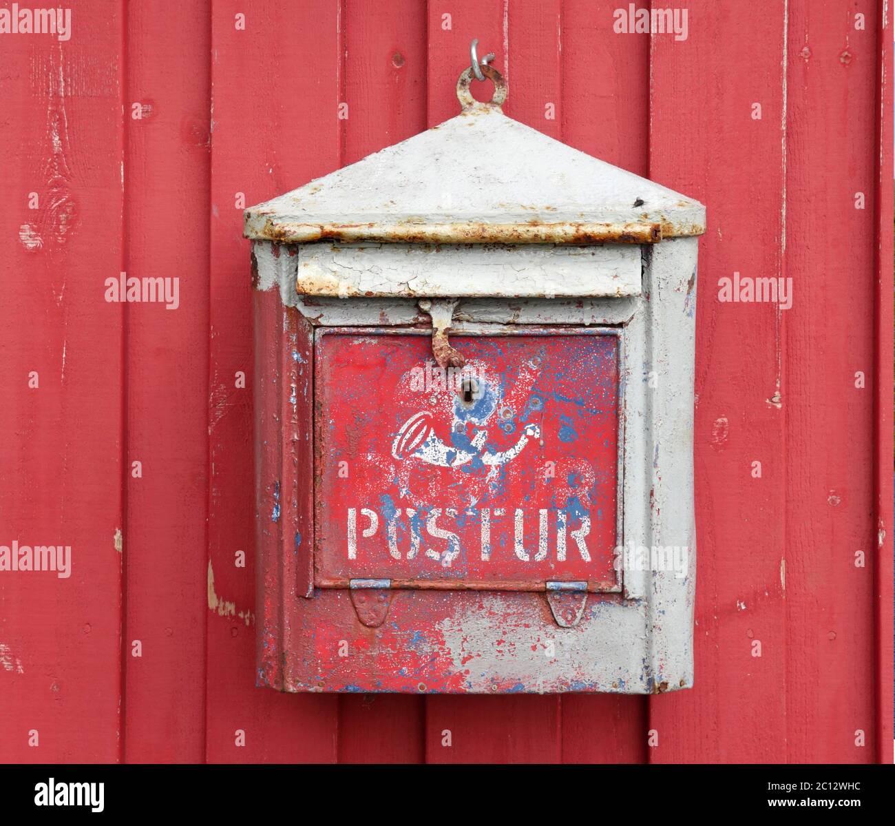 Alte Briefkasten in island Stockfoto