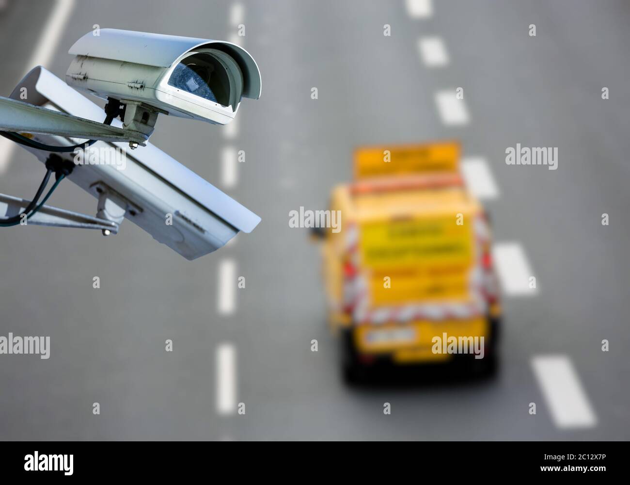 CCTV-System auf der Straße Stockfoto