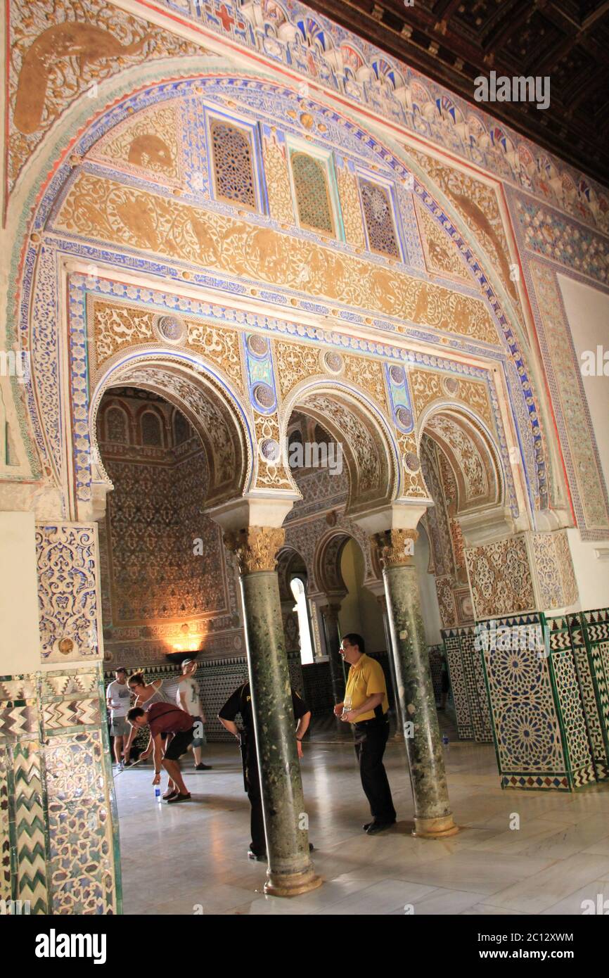 Königlicher Alcázar von Sevilla, Spanien Stockfoto