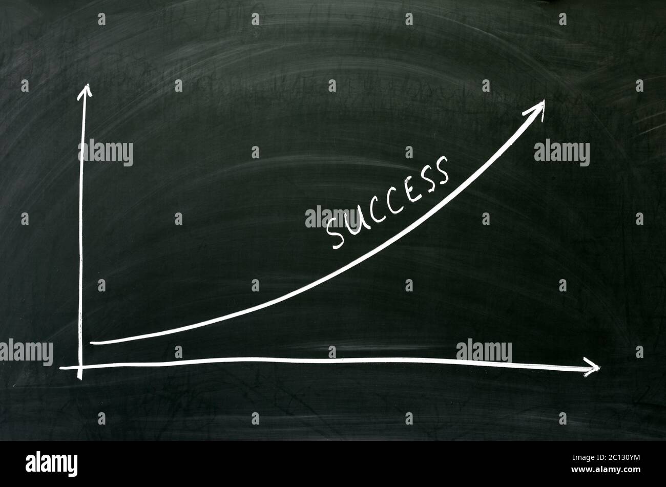 Exponentielles Wachstumsdiagramm Stockfoto