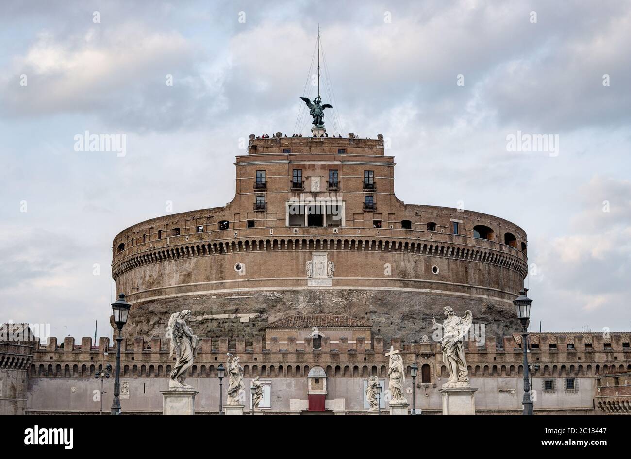 Brücke Des Heiligen Engels Und Schloss Des Heiligen Engels, Rom, Italien Stockfoto