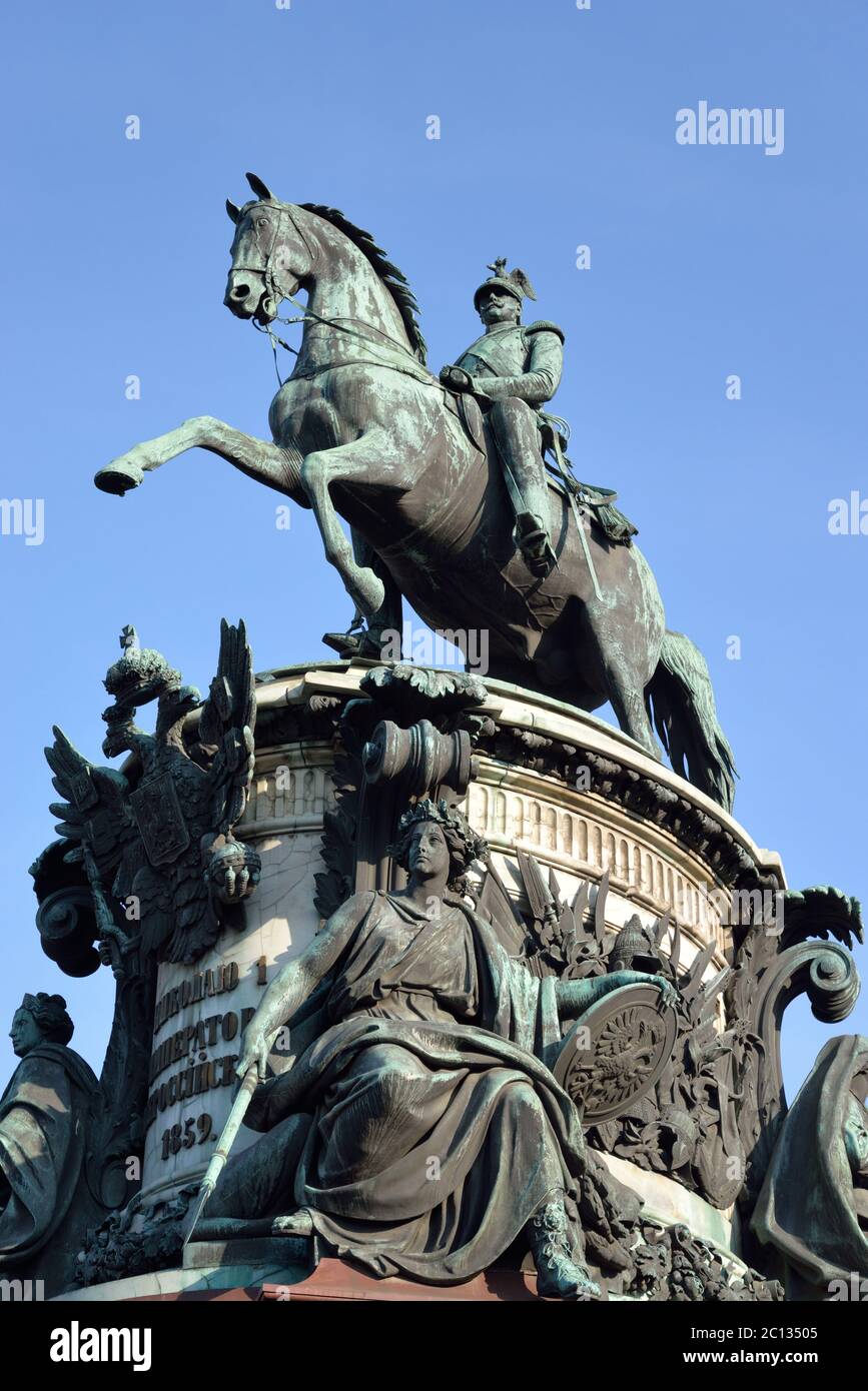 Das Denkmal für Nikolaus I. Stockfoto