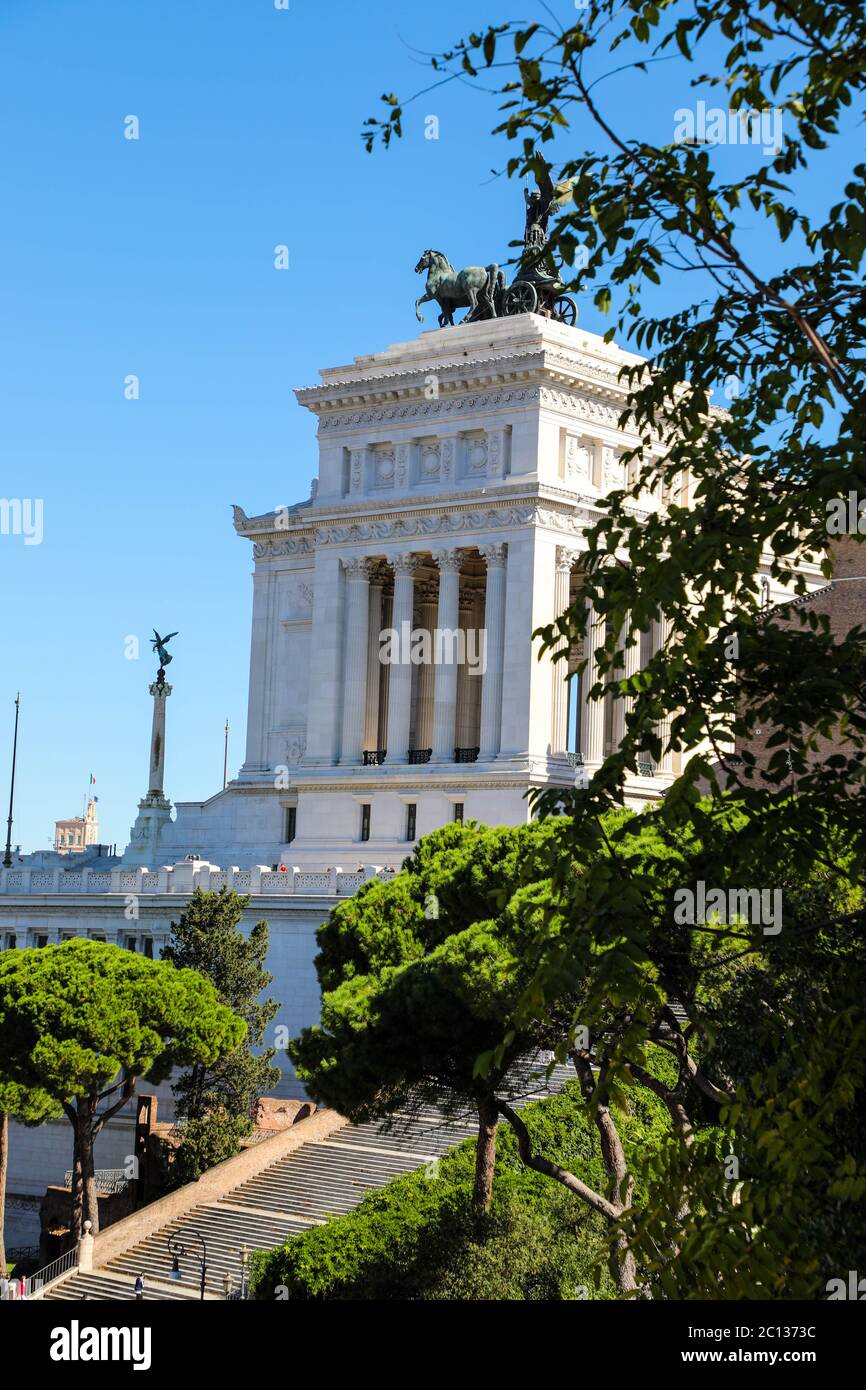 Ansicht des Altars des Vaterlandes in Rom Stockfoto