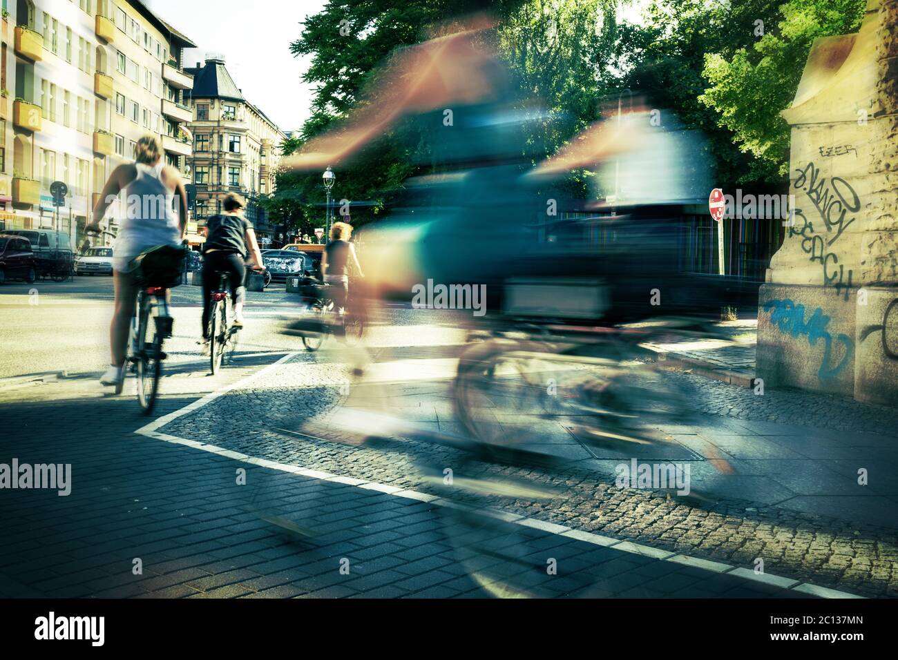 Im Berliner Verkehr Stockfoto