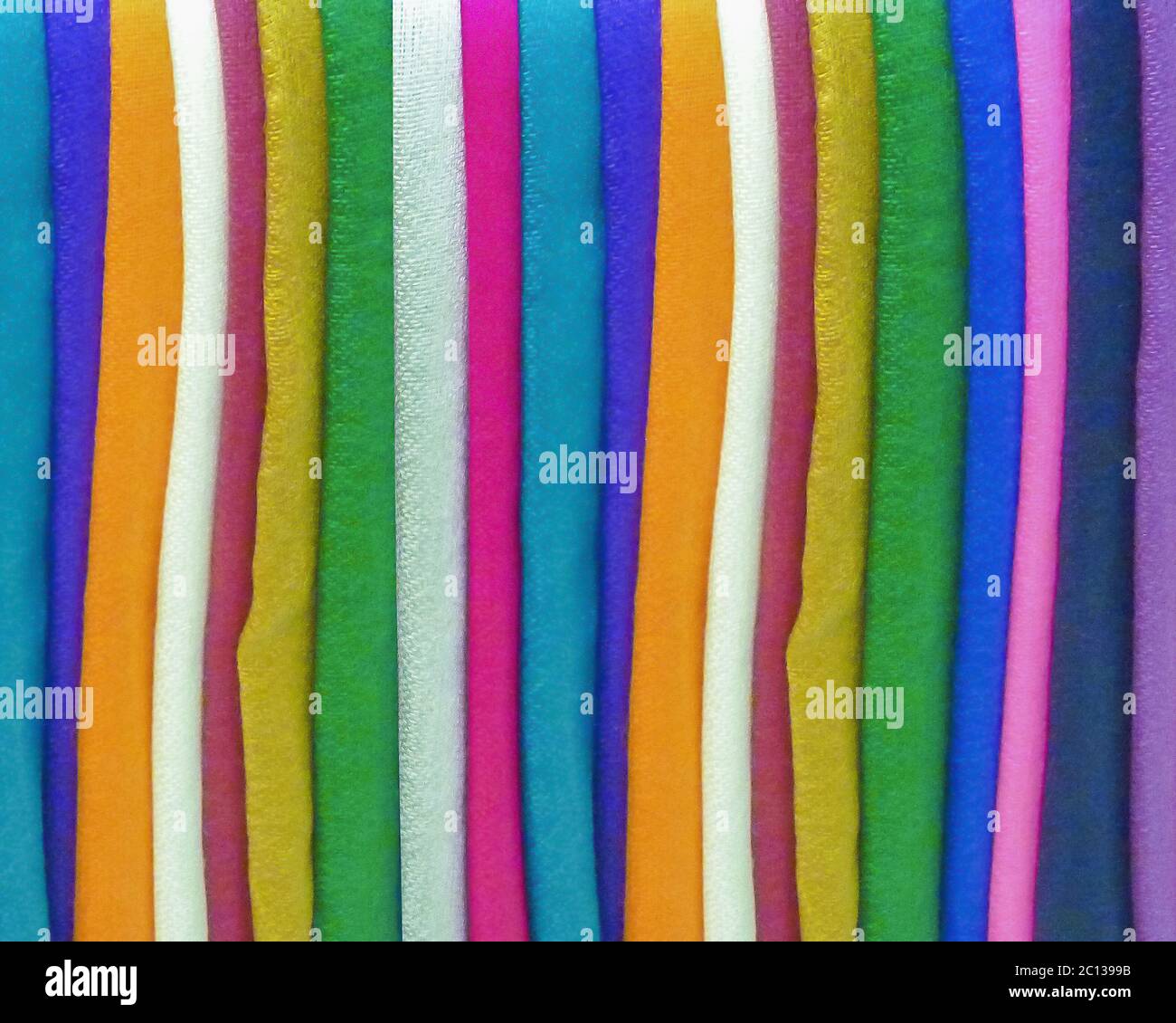 Farbige Stoff Textilien Detail Stockfoto