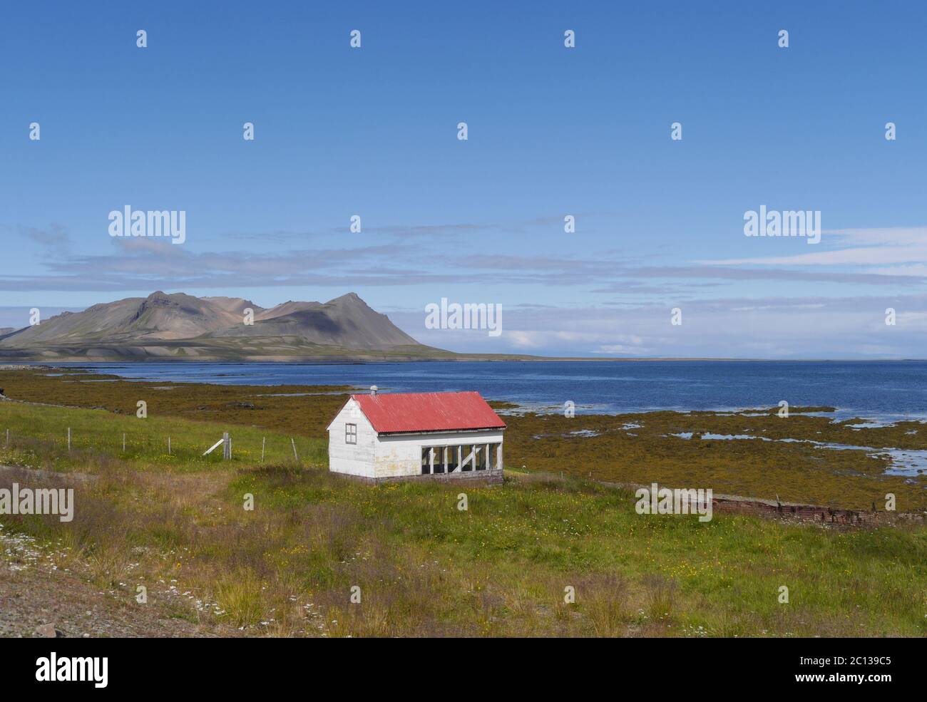 Ein einsames Haus auf der Halbinsel Snaefellsnes in Island Stockfoto