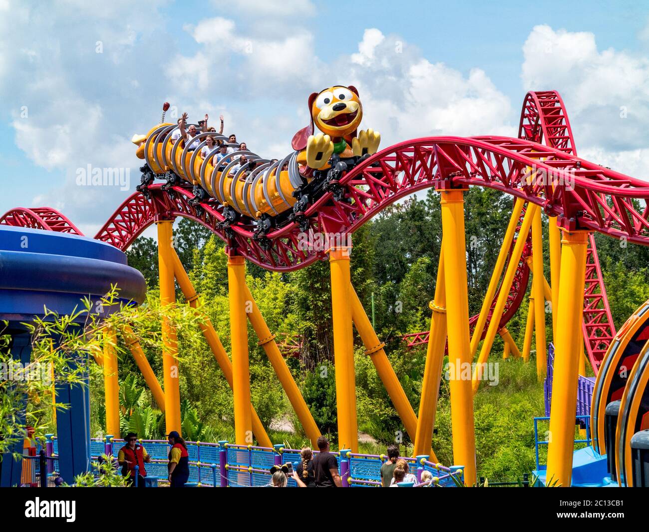 ORLANDO, FLORIDA – 1. Juli 2018 – Slinky Dog Dash in Toy Story Land in Hollywood Studios, Walt Disney World, Eröffnung am 30. Juni 2018. Stockfoto