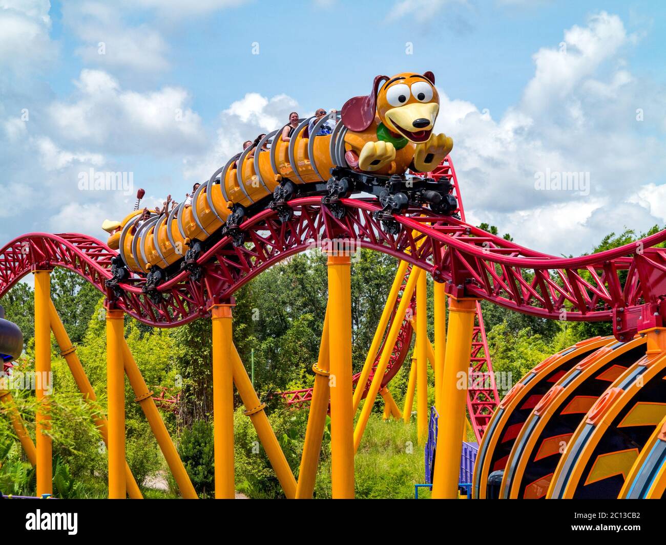 ORLANDO, FLORIDA – 1. Juli 2018 – Slinky Dog Dash in Toy Story Land in Hollywood Studios, Walt Disney World, Eröffnung am 30. Juni 2018. Stockfoto