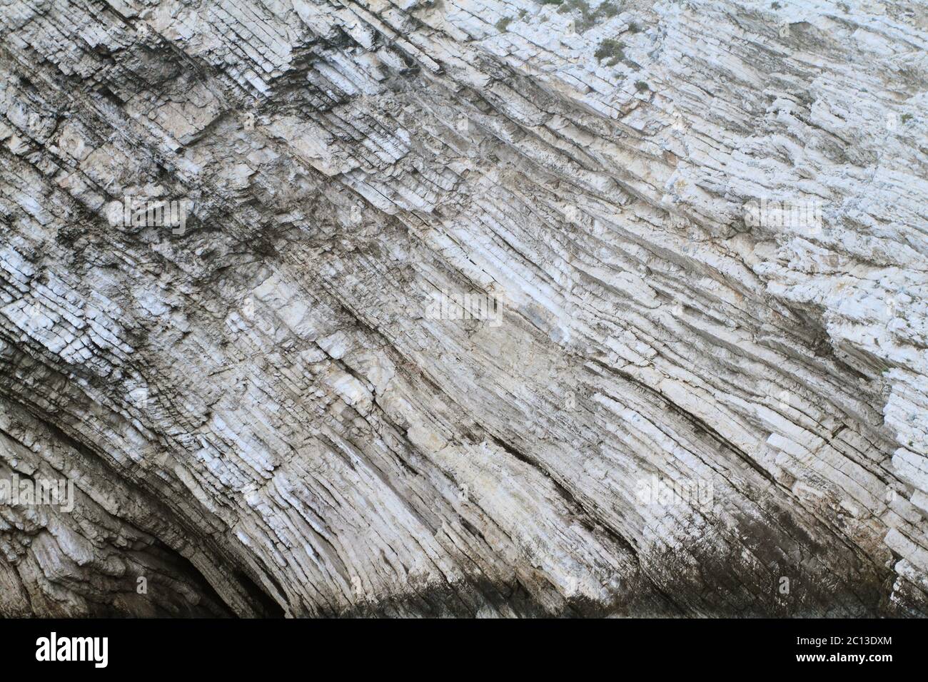 Foto von einer schönen weißen Klippe - Landschaft im Sommer Stockfoto