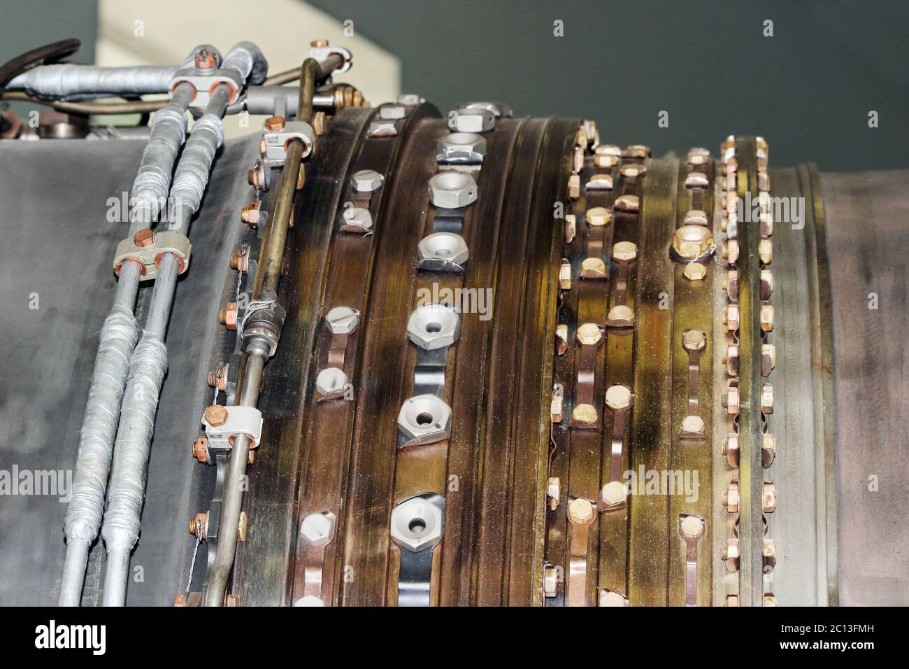 die interne Struktur der Flugmotor, Heeresflieger, militärischen Luft-und Raumfahrt. Stockfoto