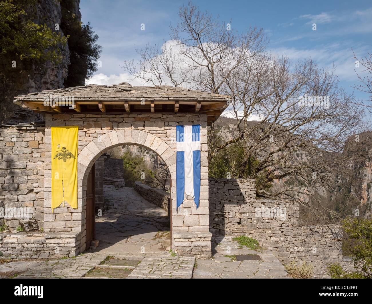 Kloster von Agia Paraskevi auf Monodendri die Vikos Schlucht Griechenland Stockfoto