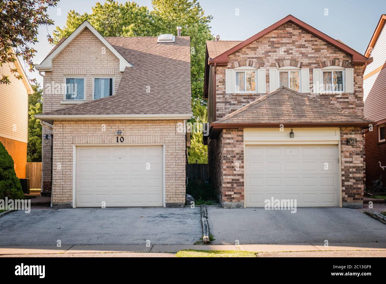 Zwei Einfamilienhäuser in toronto kanada Stockfoto