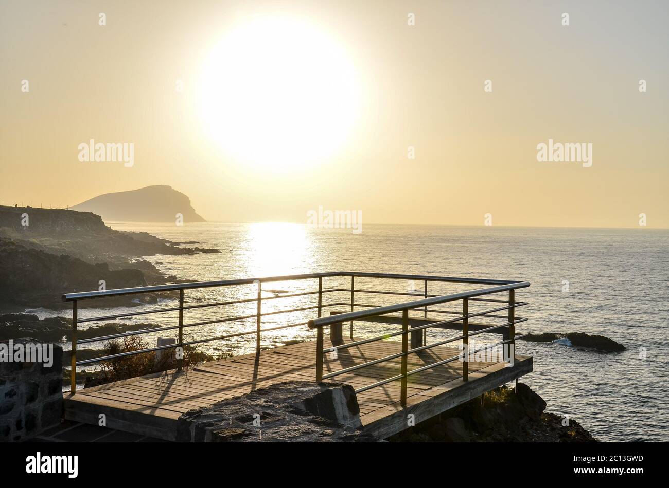 Sunrise-Pier Stockfoto