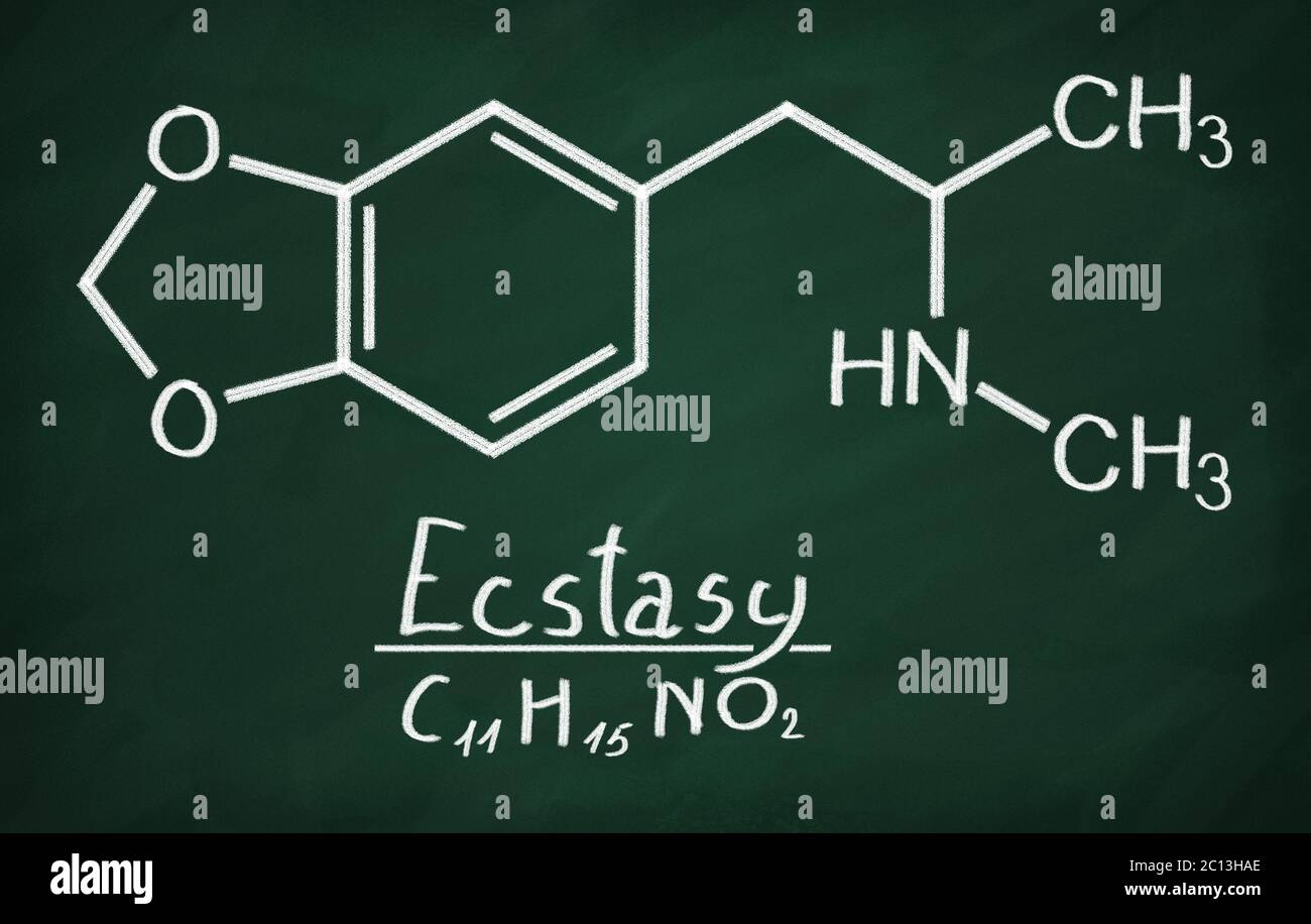 Strukturmodell von MDMA (Ecstasy) Stockfoto