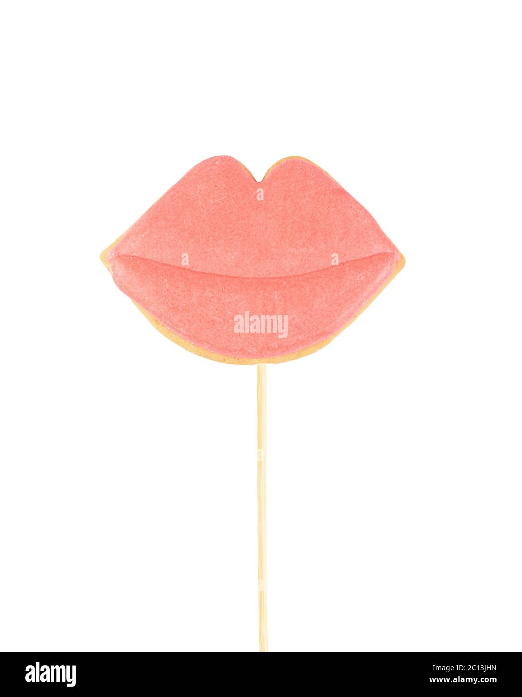 Lebkuchen rote Lippen für Valentinstag Stockfoto