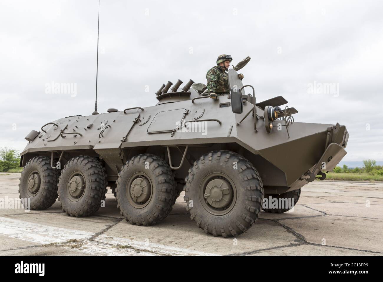 Gepanzertes Fahrzeug für Infanteriekämpfe. Stryker Stockfoto