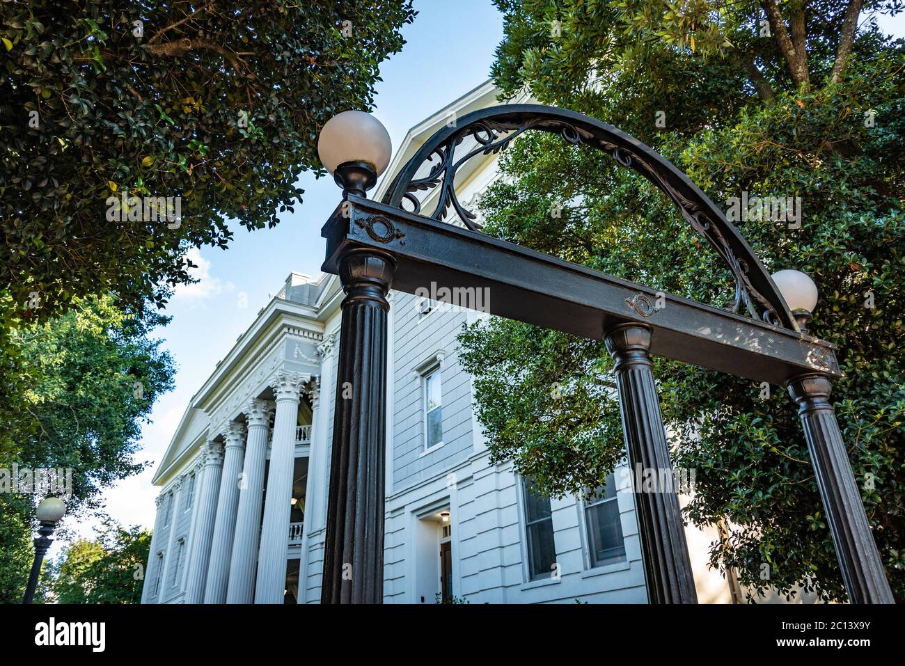 Der Bogen an der Universität von Georgia, angrenzend an den North Campus und Downtown Athens, Georgia. (USA) Stockfoto