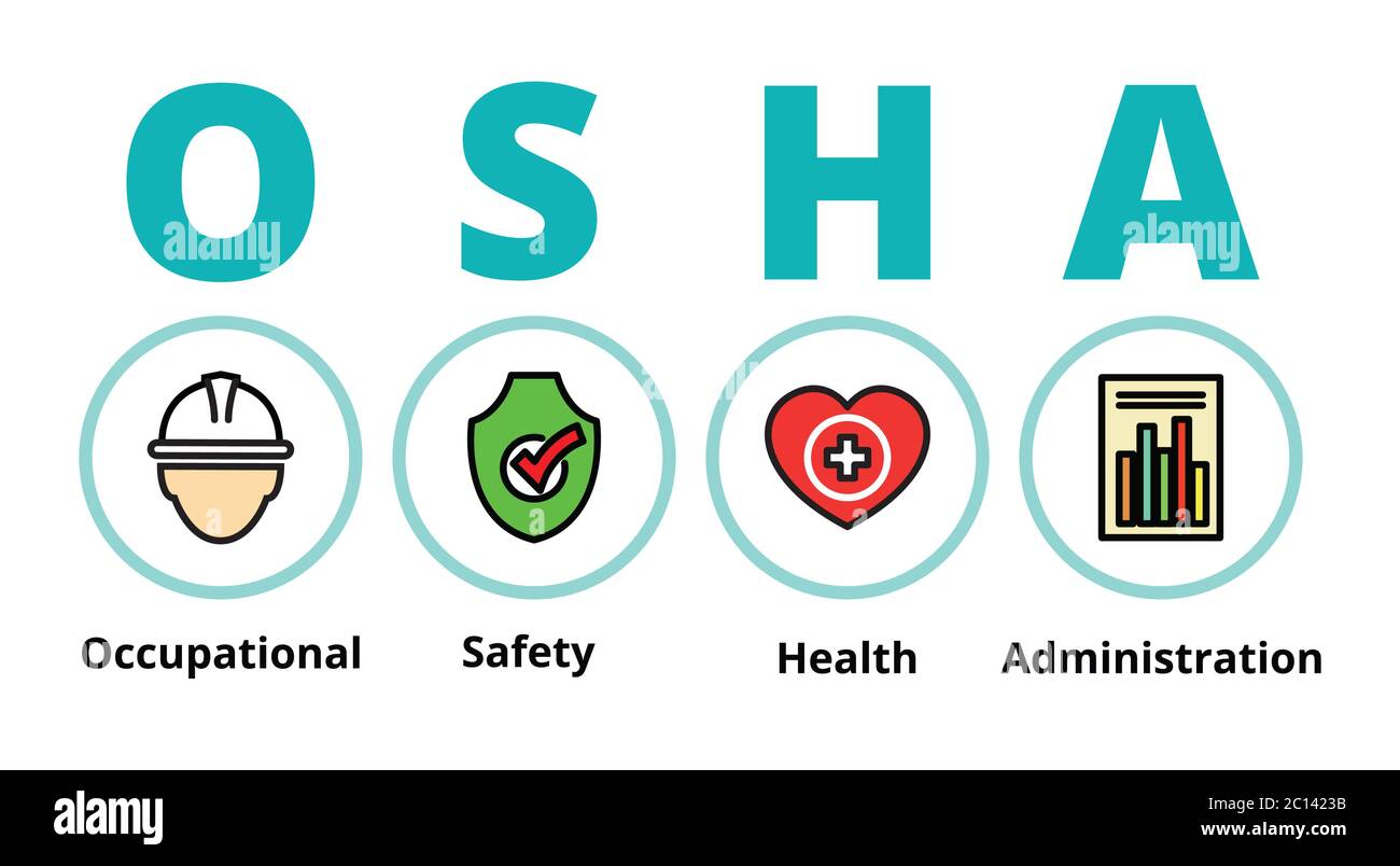 osha, Arbeits-, Sicherheits-Gesundheit, Verwaltung, Vektor-Design. Stock Vektor