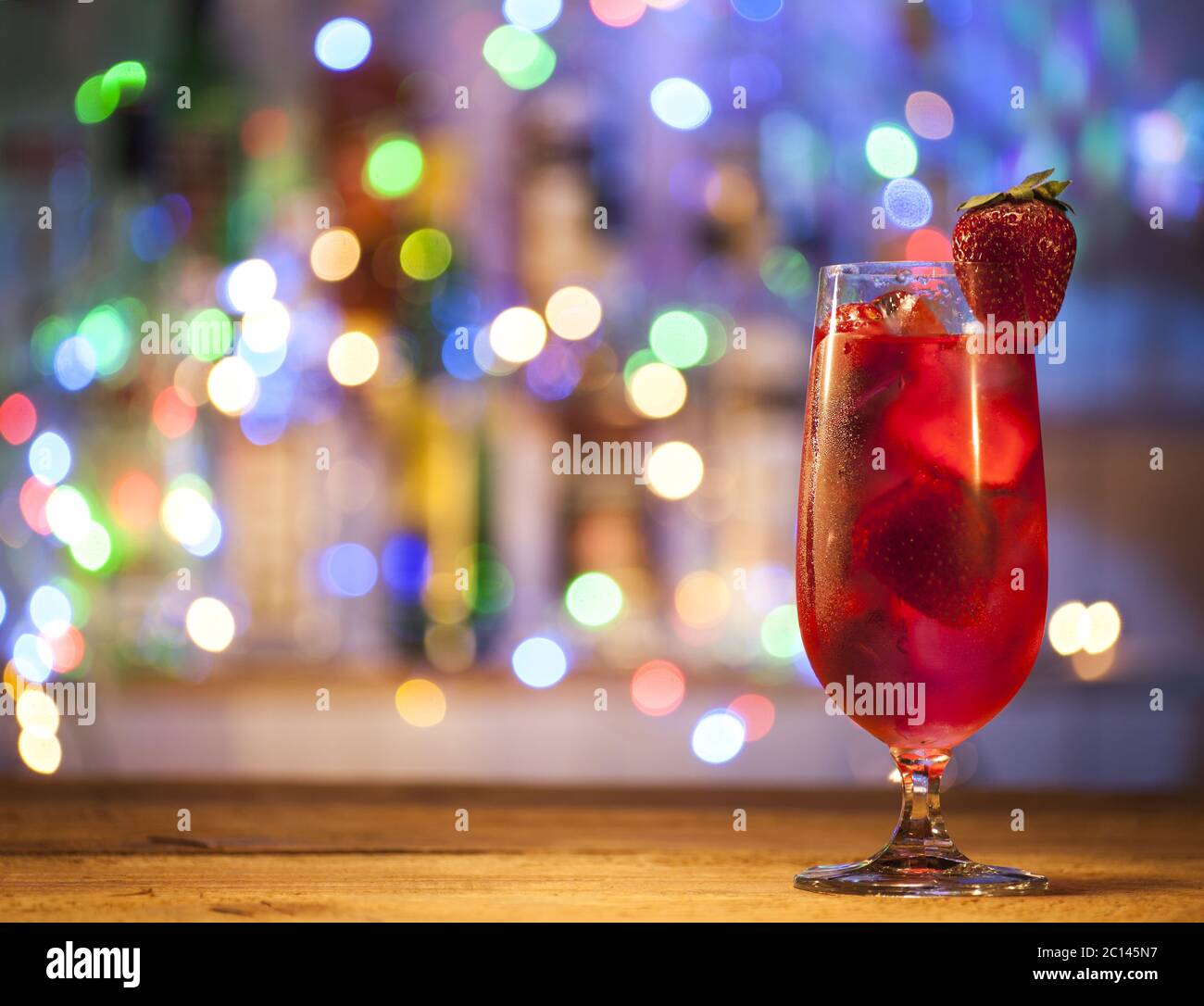 Ein Glas Erdbeercocktail Stockfoto
