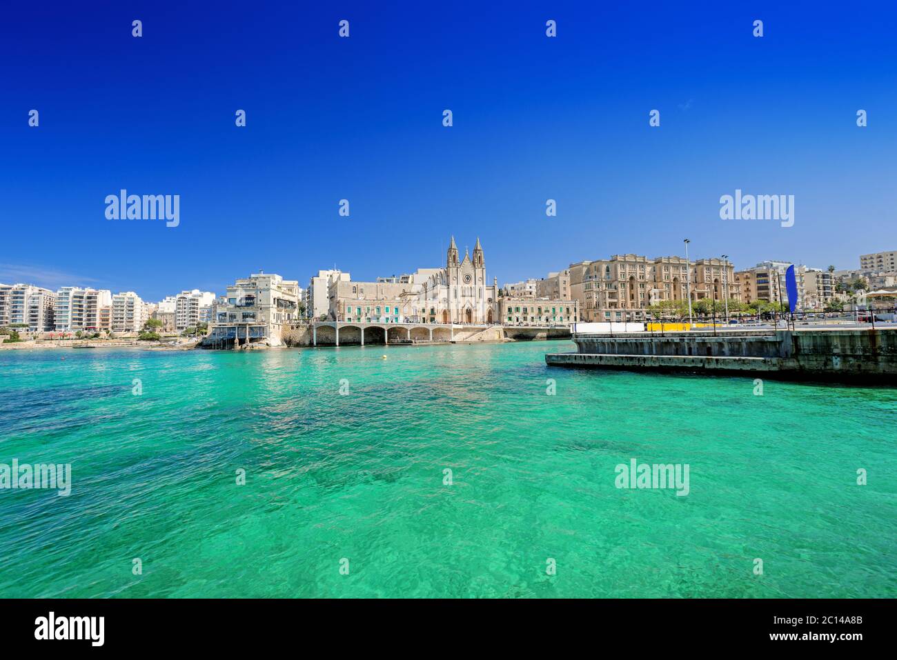 Our Lady of Mount Carmel Church in Balluta Bay Stockfoto