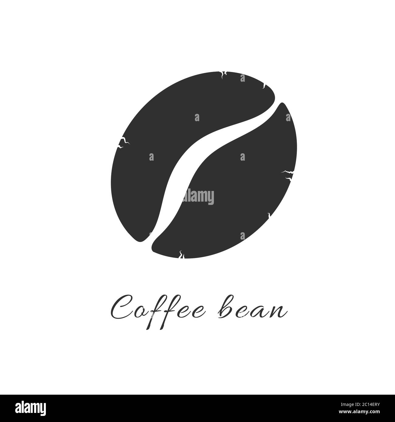 Kaffeebohne einfaches flaches Symbol. Vektor-Logo Symbol Kaffeebohne Silhouette. Robuste, isolierte arabica-Grafik Stock Vektor