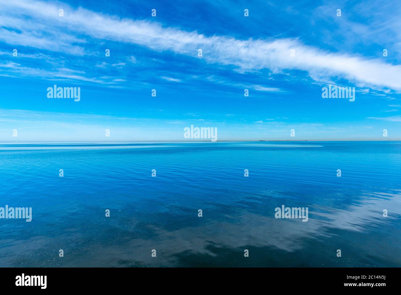 Flut in der endlosen adden See, Nordsee bei der Insel Neuwerk, Bundesstade Hamburg, Norddeutschland, UNESCO-Weltkulturerbe Stockfoto