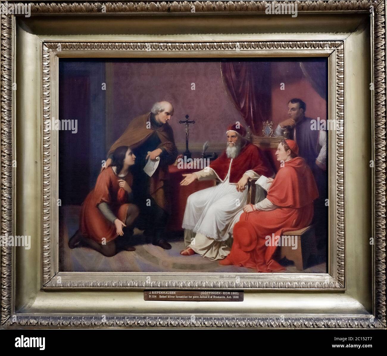 Johannes Christian Riepenhausen - Bramante stellt Raphael Papst Julius II. Vor Stockfoto