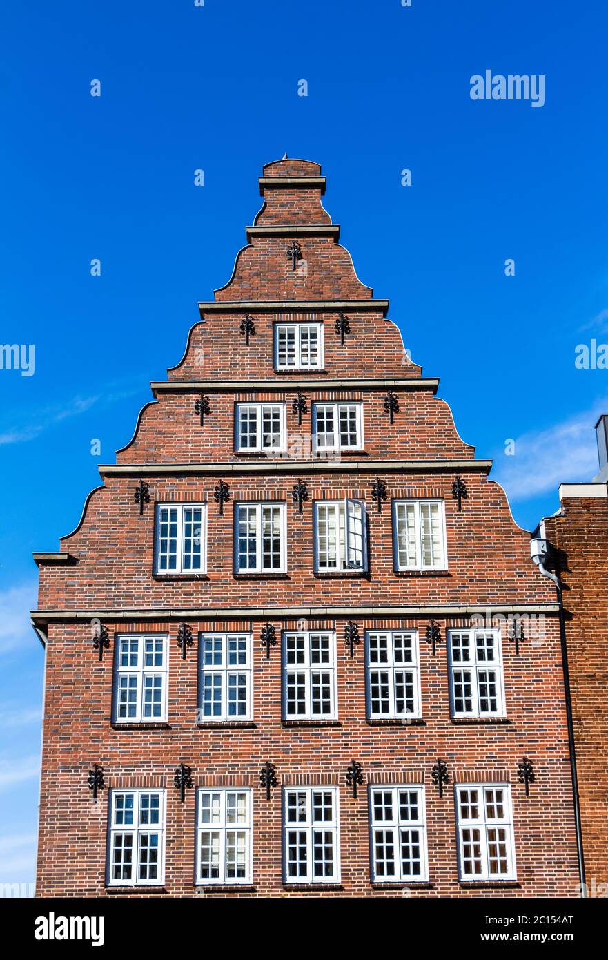 Backsteingebäude in der Altstadt der Hansestadt Lübeck Stockfoto