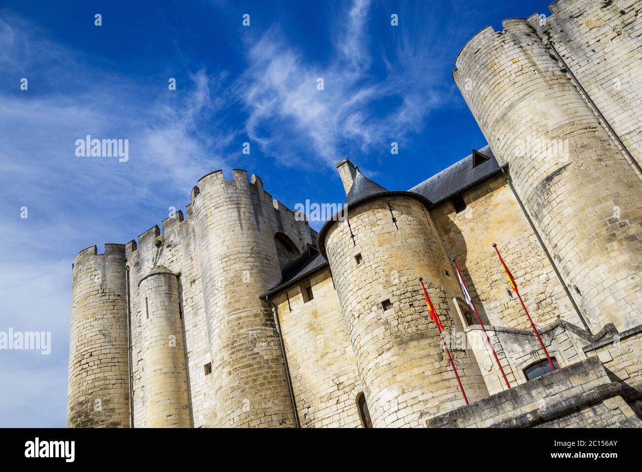 Paris, Frankreich - 27. März 2017: Schöne mittelalterliche Burg in Niort City, Frankreich Stockfoto