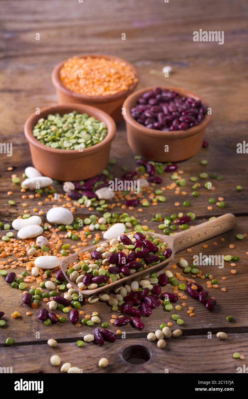 Gemischte Samen Hülsenfrüchte Stockfoto